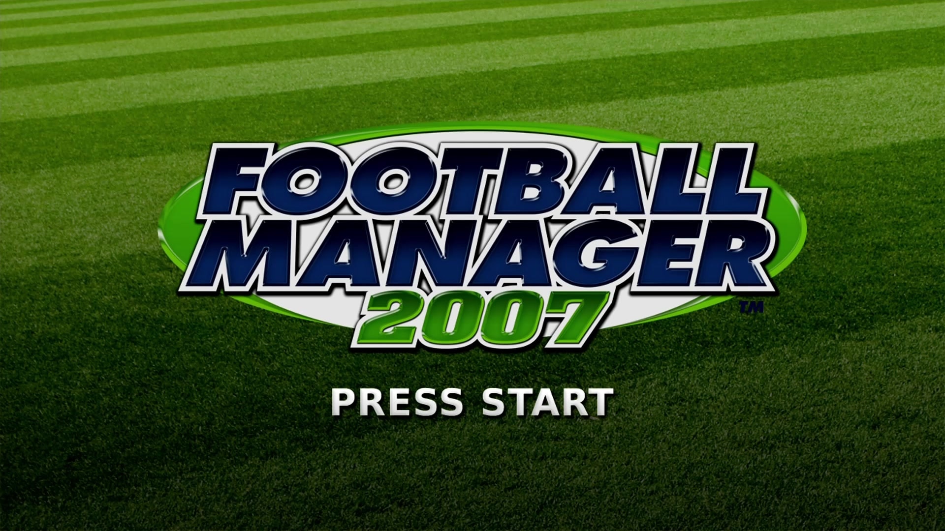 Football Manager 2007 title screen for Xbox 360